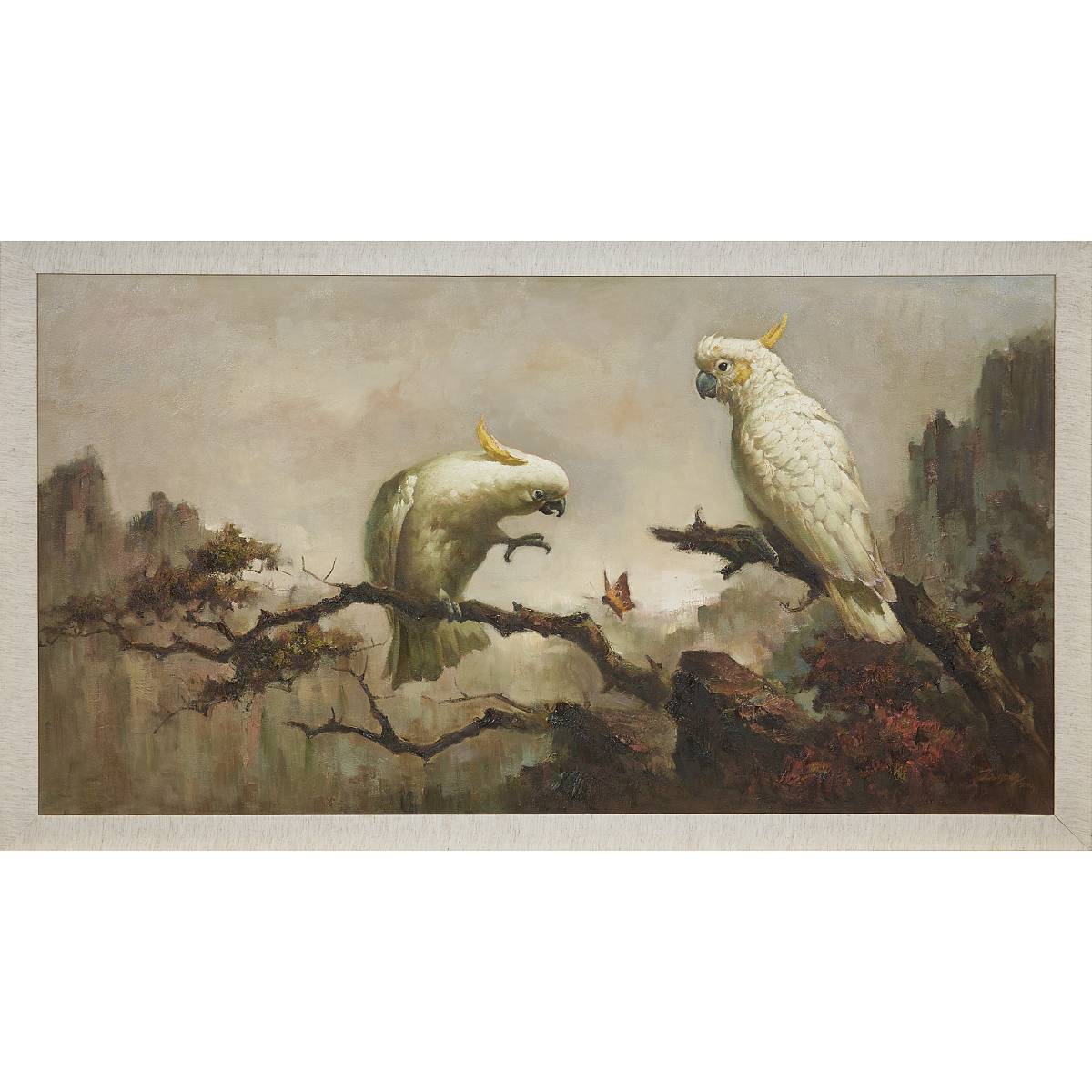 3. 双白鹦鹉 Pair of White Parrots