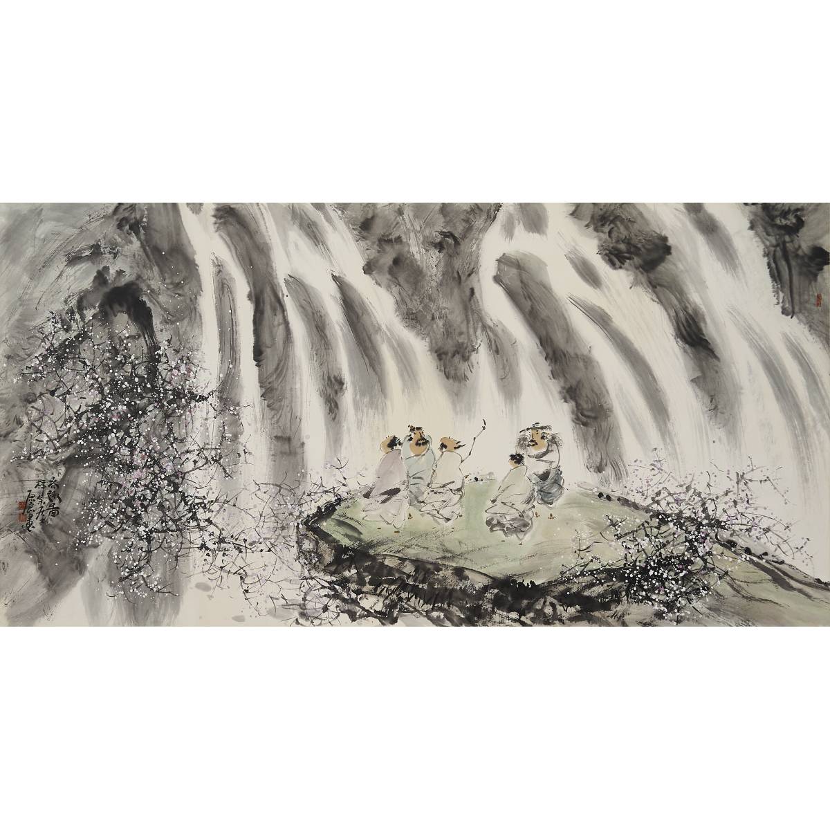 60. 观瀑图 Viewing of Waterfall